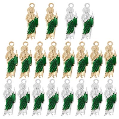 Ximimark 20 pcs Vintage Funky Golden Green Pendants Charms DIY Jewelry Making Accessories Art Craft Necklace Bracelet