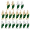 Ximimark 20 pcs Vintage Funky Golden Green Pendants Charms DIY Jewelry Making Accessories Art Craft Necklace Bracelet view 1
