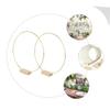 BIUDECO 2sets Metal Floral Hoops DIY Dream Catcher Hoop Wreath Decor Wedding Arch Ring Wall Hanging Craft Supplies view 2