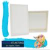 Stretched Canvas for Painting 24x24 6PK 3/4" Extra Fine Smooth Portrait Cotton Canvas 13 Oz Stretched Large Canvases for Painting 24 x 24 Bulk Canvas Value Pack.Blank 24X24 Canvases Universal Primed view 3