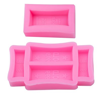 EXCEART 2pcs Gold Brick Silicone Molds Flexible DIY Molds for Soap Candle Making and Baking for Crafting Cakes and Chocolates Easy Demolding and