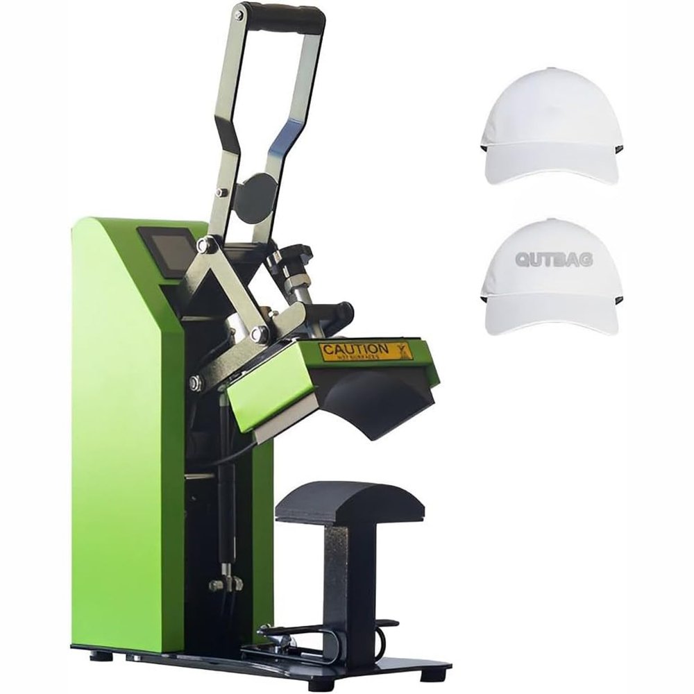 DOrorO Cap Heat Press Machine, Hat Heat Transfer Machine with Digital LCD Display Panel and 0-250C Temperature Control, for Peaked Caps, Baseball Caps, Truck Caps