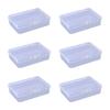 ccHuDE 6 Pcs Mini Plastic Storage Containers Clear Rectangle Boxes Small Empty Cases Transparent Beads Organizer Container with Lid for Collecting Small Items 8.5 x 6.1 x 2.5cm view 1
