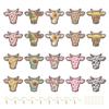 KISSITTY 140Pcs DIY Cow Cattle Earring Making Kit Printed Cattle Cow Head Shape Wooden Pendants Boho Pendants with Brass Jump Ring and Earring Hooks for Crafts DIY Jewelry Making Supplies view 1