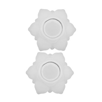 BIUDECO 2pcs Lotus Shape Silicone Craft Molds Candle Holder Molding for Candle Making Supplies DIY Projects