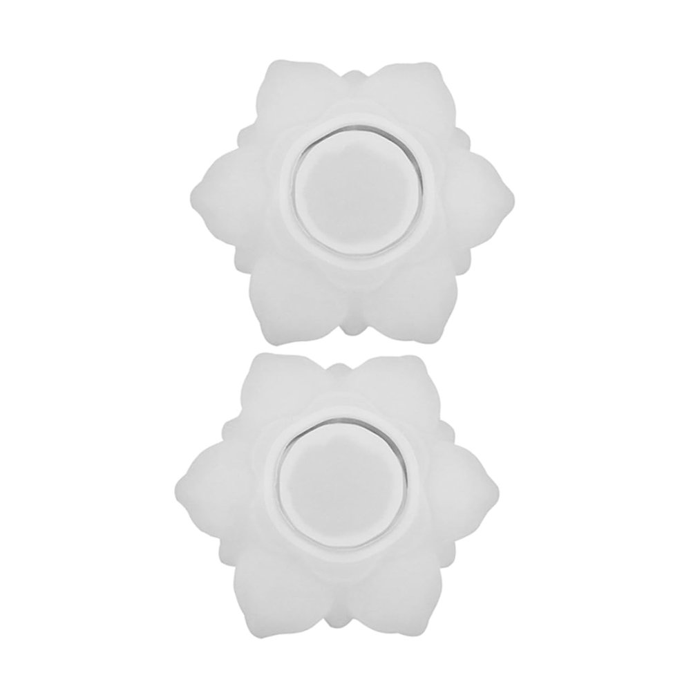 BIUDECO 2pcs Lotus Shape Silicone Craft Molds Candle Holder Molding for Candle Making Supplies DIY Projects
