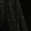 Black Glitter Tulle Fabric Rolls 63 inch by 5 Yards Gold Star Moon Sequin Tulle Netting Fabric for Tutu Skirt Sewing DIY Crafts Wedding Birthday Baby Shower view 1