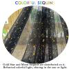 Black Glitter Tulle Fabric Rolls 63 inch by 5 Yards Gold Star Moon Sequin Tulle Netting Fabric for Tutu Skirt Sewing DIY Crafts Wedding Birthday Baby Shower view 4