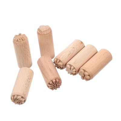 HOODANCOS Wooden Pottery Stamp Decorative Stamps for Crafting Pottery Tools Unique Patterns for Projects Moon Cake Making