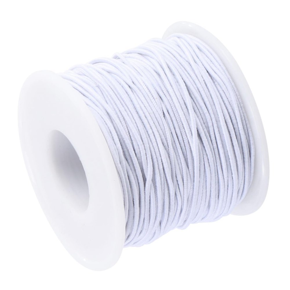 HAPINARY 1Roll White Elastic Line Stretchy Cord for Handmade Jewelry Bracelets and Crafts Durable Elastic Thread for Beading and DIY Projects