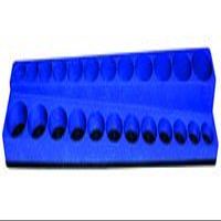 24 Hole Shallow with Deep Socket Organizer - Neon Blue