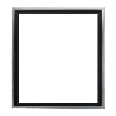 Creative Mark Illusions Floater Frame For 3/4" Deep Canvases - 24x30 Silver/Black - No Glass or Backing - Wood Composite Floating Illusion Frame for Canvas Paintings- With Hanging Hardware