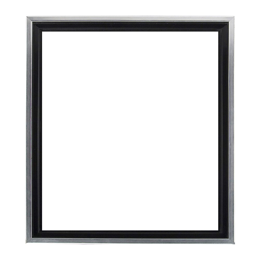 Creative Mark Illusions Floater Frame For 3/4" Deep Canvases - 24x30 Silver/Black - No Glass or Backing - Wood Composite Floating Illusion Frame for Canvas Paintings- With Hanging Hardware