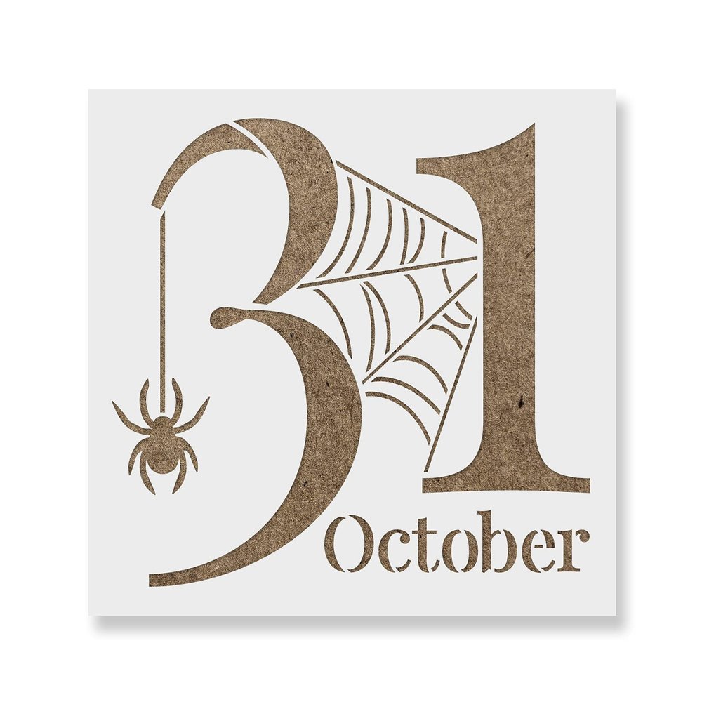 31 October Spider Web Stencil - Effortlessly Create Ghoulish Party Decor, Spooky Stencils, Paint Stencils, Halloween Table Decor