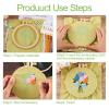 Spritewelry 3 Sets Embroidery Start Kit for Beginners Stamped Cross Stitch Sets with Pattern and Instructions with Embroidery Hoops Threads Needle Wire for Adults Kids DIY Crafts view 3