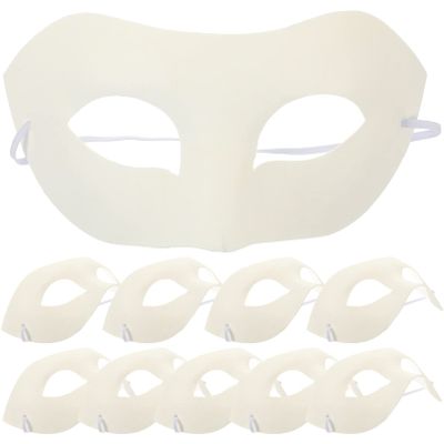 Vaguelly 10pcs Blank Masks for Diy Decorating Masquerade Masks for Adults for Cosplay Parties Art