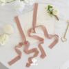 MEEDEE Rosy Mauve Chiffon Ribbon 1 Inch Fringe Ribbons Pink Chiffon Silk Frayed Edge Ribbon Thin Chiffon Ribbons for Crafts, Gift Wrapping, Wedding Invitation (3 Rolls 21 Yards) view 4