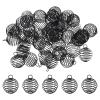 PATIKIL Spiral Bead Cages Pendant, 40Pcs 25x30mm Stainless Steel Spring Stone Holder Necklace Cage Pendants for Jewelry Making Crafting, Black view 1