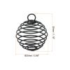 PATIKIL Spiral Bead Cages Pendant, 40Pcs 25x30mm Stainless Steel Spring Stone Holder Necklace Cage Pendants for Jewelry Making Crafting, Black view 2