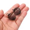 PATIKIL Spiral Bead Cages Pendant, 40Pcs 25x30mm Stainless Steel Spring Stone Holder Necklace Cage Pendants for Jewelry Making Crafting, Black view 4