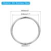 PATIKIL 1.6" Metal O Rings, 12 Pcs 304 Stainless Steel O-Ring Heavy Smooth Round Rings for Macrame, DIY Craft, Hardware, Keychain, Belt, Dog Leash, 3mmx40mm view 2
