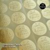 100 x A Sweet Ending to a New Beginning Stickers Embossed Gold Foil Labels Wedding & Graduation Favor Stickers for Candy or Gift Bags Elegant Party Seals, 1.6 Inch view 2