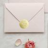 100 x A Sweet Ending to a New Beginning Stickers Embossed Gold Foil Labels Wedding & Graduation Favor Stickers for Candy or Gift Bags Elegant Party Seals, 1.6 Inch view 3
