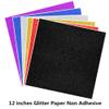 Baisunt 10 Sheets Black Glitter Cardstock Paper for Graduation Cap DIY Project, Scrapbook, Birthday Wedding Party Decoration 250GSM(12x12 In, Non Adhesive) view 2