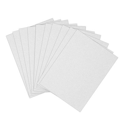 HAPINARY 10pcs Silver Glitter Cardstock Sparkling Craft Paper for Diy Projects Scrapbooking Greeting Cards and Festive Decorations One-sided Design Minimal Glitter Shedding