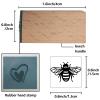 CRASPIRE Bee Wooden Rubber Stamp 3/5 Inch Bumblebee Pattern Mini Small Wood Stamps Reusable Vintage Print for DIY Craft Card Scrapbooking Journaling Albums Card Making Planner Envelope Photo view 2