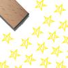 CRASPIRE Pentagram Star Wooden Rubber Stamp 3/5 Inch Pattern Mini Small Wood Stamps Reusable Vintage Print for DIY Craft Card Scrapbooking Journaling Albums Card Making Planner Envelope Photo view 1