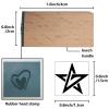 CRASPIRE Pentagram Star Wooden Rubber Stamp 3/5 Inch Pattern Mini Small Wood Stamps Reusable Vintage Print for DIY Craft Card Scrapbooking Journaling Albums Card Making Planner Envelope Photo view 2