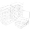 BENECREAT 12 Packs PP Plastic Bead Container Box, 3.7x2.6x1inch Rectangle Storage Organizer Box, Dustproof Case with Hinged Lid for Cards, Beads and Craft Supplies view 1