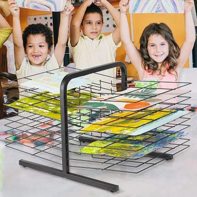 VsoxA Art Drying Rack for Classrooms Paint Drying Rack, 20/50 Removable Shelves, Sturdy Metal Artwork Storage Display Rack for Schools, Art Studio, Preschool (Size : 20 Shelves)