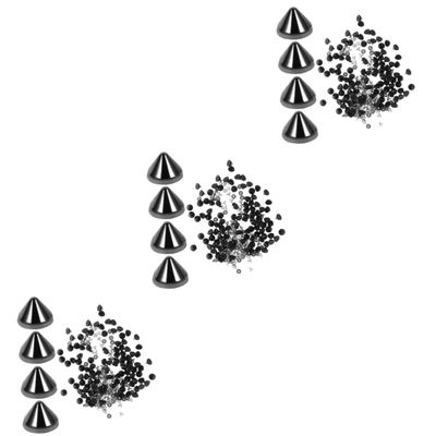 SHINEOFI 300pcs Punk Spikes Rivet Accessories Plastic for Clothing Shoes Bags and Crafts -Corrosive and Lightweight Decorative Rivets for Unique