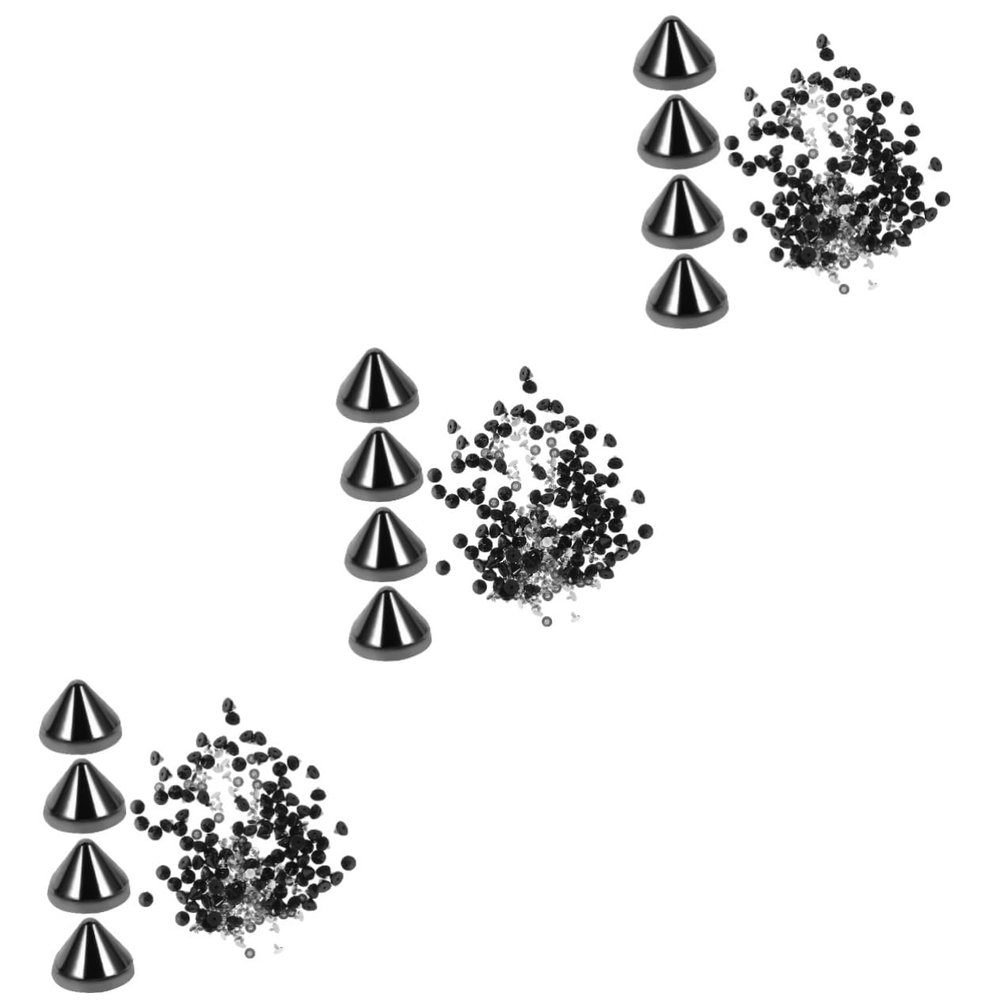 SHINEOFI 300pcs Punk Spikes Rivet Accessories Plastic for Clothing Shoes Bags and Crafts -Corrosive and Lightweight Decorative Rivets for Unique