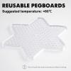 FUNZBO 20 pcs Pegboards for 5mm Fuse Beads Project- Animal Shape Pegboards for Arts and Crafts with Keychains, Hang Ropes and Tweezers, Gifts for Boys and Girls (Beads Not Included) view 4