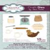 Sam Poole Creative Expressions Rustic Homestead Kitchen Shelf Accessories Craft Die, Brown, 3.1 x 0.5 in view 1