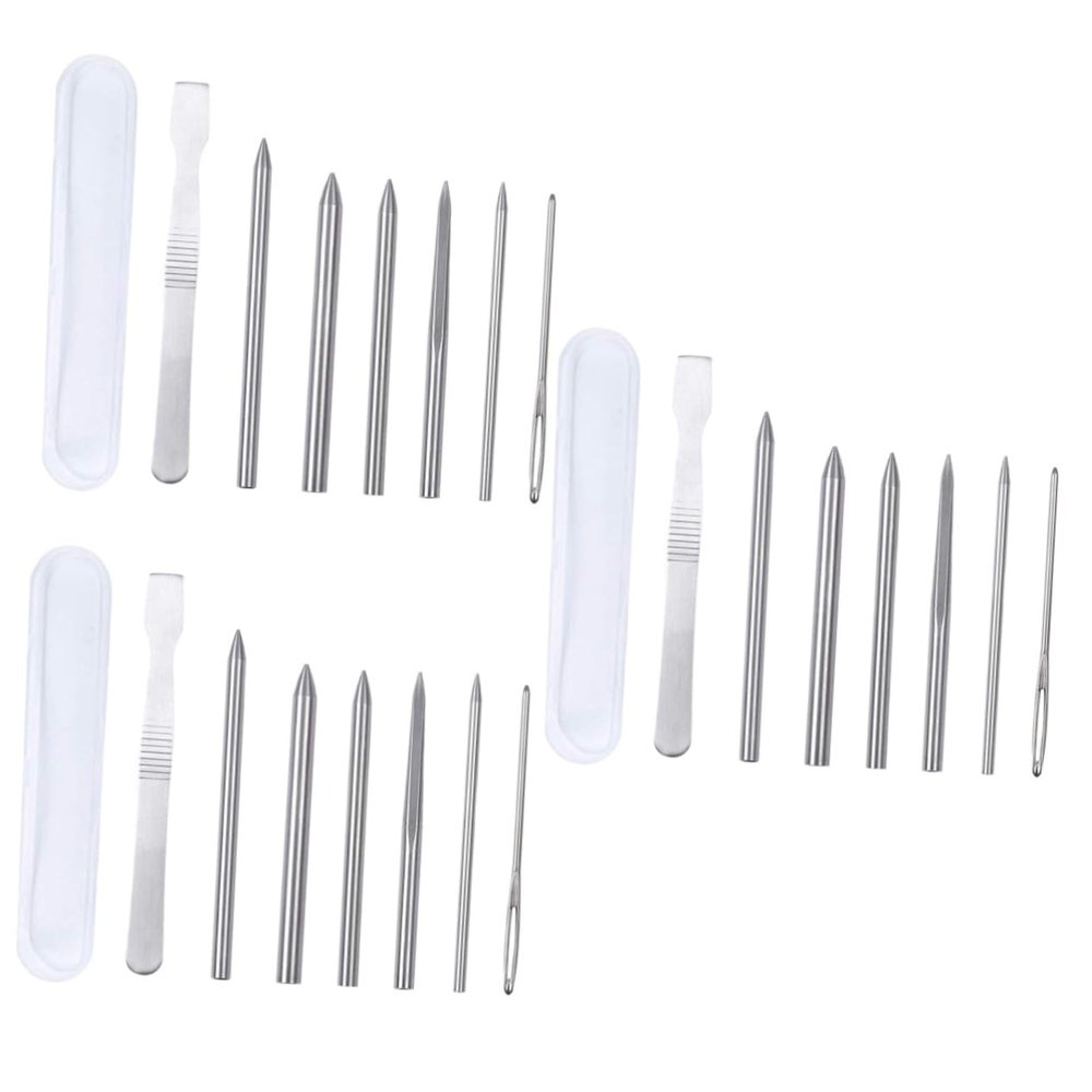 LALAFINA 3pcs Weaving Set Lacing Needles for DIY Jewelry Lacing Stitching Tools Essential for