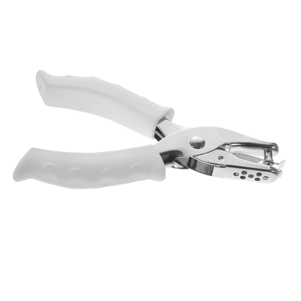 ULDIGI Chic Workmanship Paper Puncher Mini Hole Punch Office Tool White Single Hole Puncher Hand-held Punching Machine