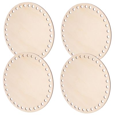 STOBOK 12pcs Wooden Crochet Bag Bottom with Holes Shaping Base for Knitting and Embroidery for Crafting Hand-Woven Bags