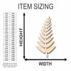 Unfinished Wood Fern Shape Plants Craft up to 46" DIY 7" / 1/2" view 2
