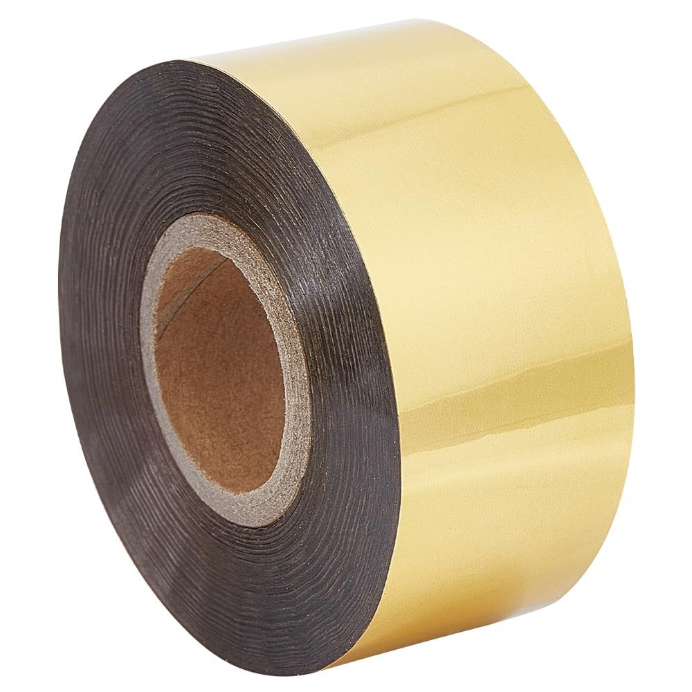 GORGECRAFT 120m*30mm Hot Stamping Foil Paper Gold Metallic Paper & Foil Heat Transfer Foil Paper Elegance Printer Craft Paper for Leather Bronzing Machine PU Heat Transfer Anodized Gilded