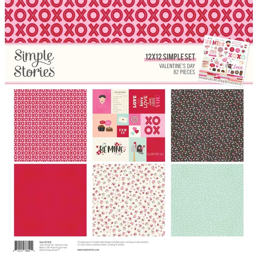 Simple Stories Collection Kit 12"X12"-Valentine's Day