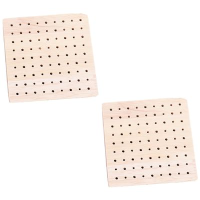 STOBOK 2pcs Wooden Base for Clay Figurines Rack Display Stand Square Risers for Decor Polymer Clay Sculpture