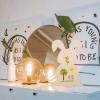 8pcs Rabbit Shaped Wood Chips Graffiti Unfinished Wooden Slices DIY Bunny Chips Cutouts Painting Crafts Easter Decoration view 2