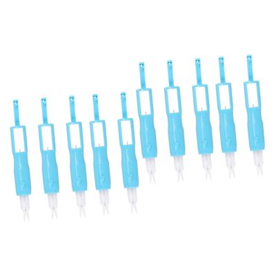 NUOBESTY 10pcs Sewing Needle Inserter Double Function Threader Needle Holder for Sewing Machines Made