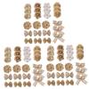 Amosfun 72pcs Jute Flower Burlap DIY Handmade Materials Rustic Party Favor Christmas Flower Ornament for Wedding Decor view 1