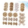 Amosfun 72pcs Jute Flower Burlap DIY Handmade Materials Rustic Party Favor Christmas Flower Ornament for Wedding Decor view 2