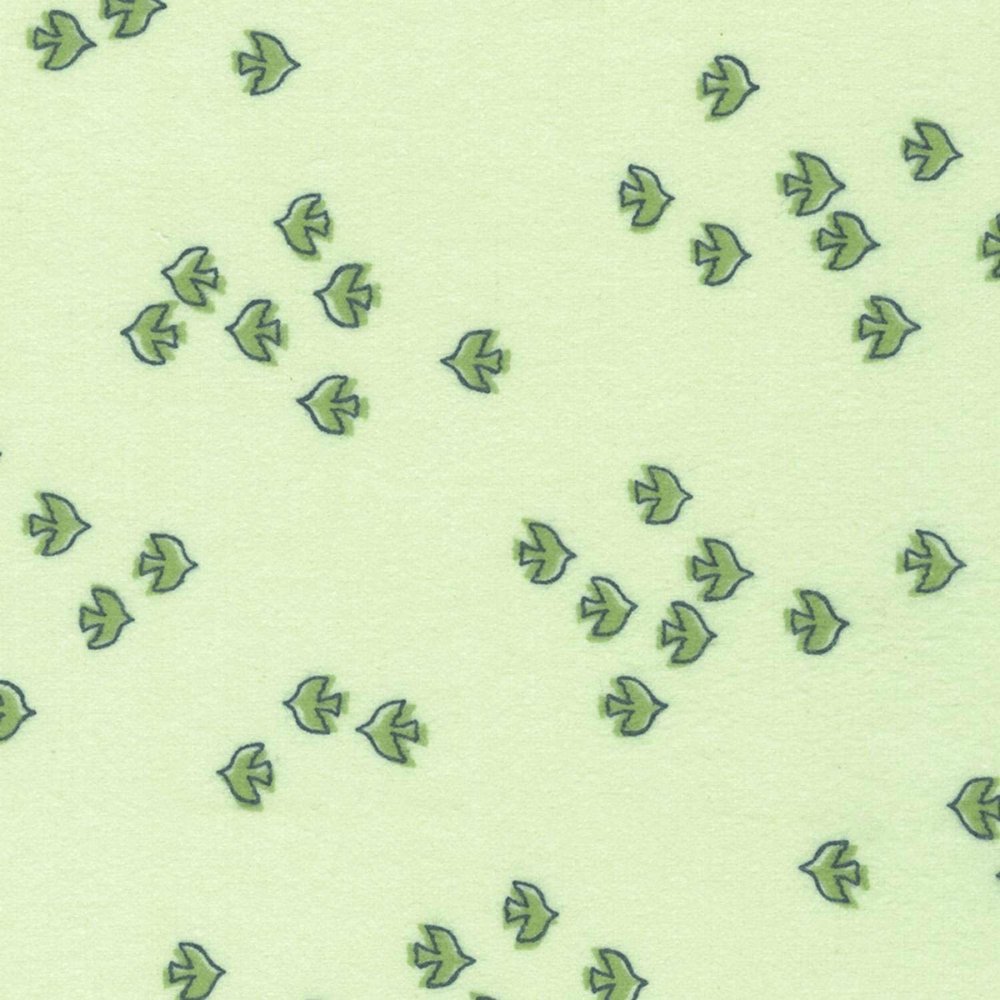 Robert Kaufman - Over The Moon Flannel - Birds - Pistachio